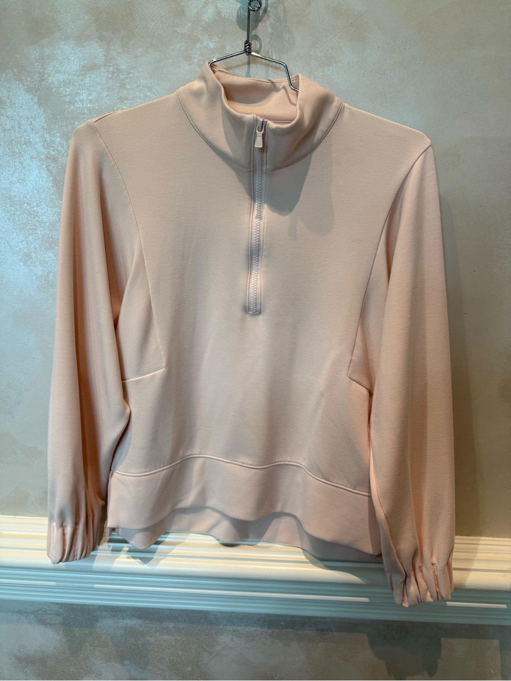 Peter Millar Blush Pink Quarter-Zip Pullover